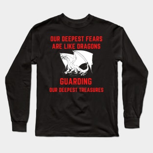 Our deepest fears-dragons design Long Sleeve T-Shirt